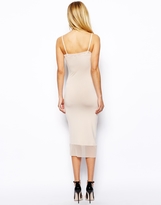 Thumbnail for your product : ASOS Midi Cami Dress with Mesh Insert