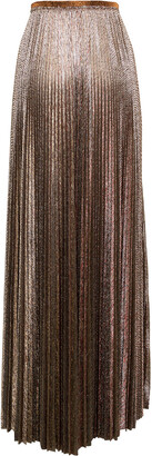 Forte Forte Forte-forte Woman's Pleated Fabric Gold Colored Skirt