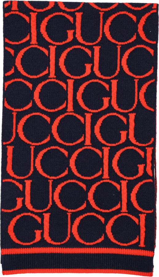 Gucci Children Logo-Jacquard Wool Scarf