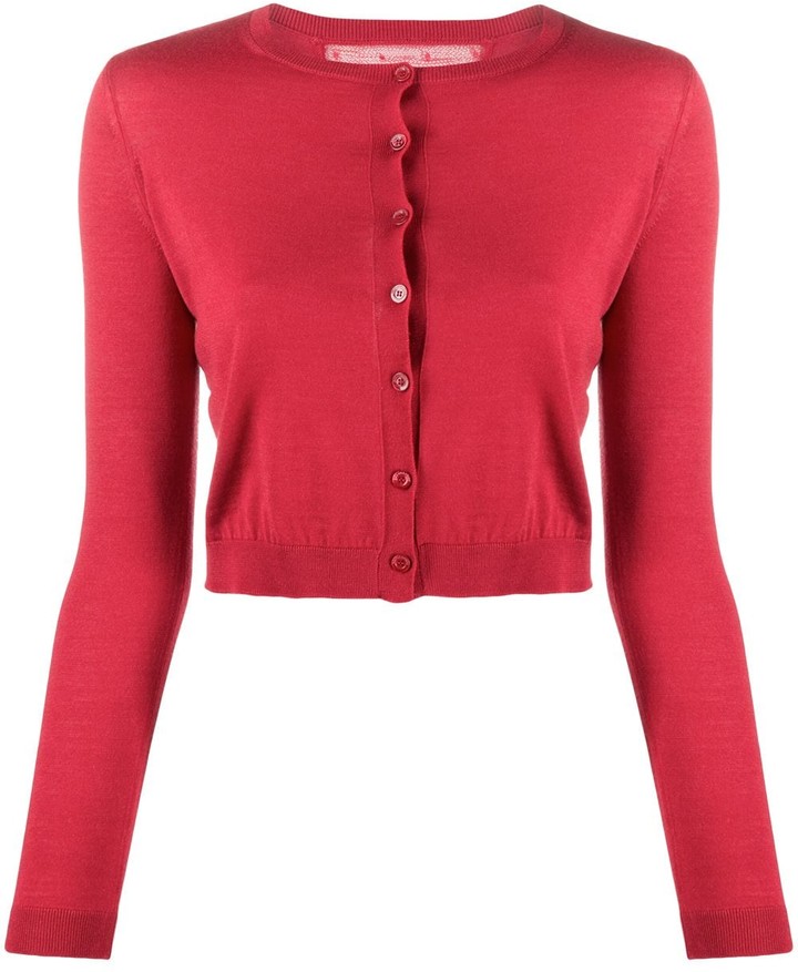 hot pink cropped sweater