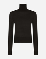 Thumbnail for your product : Dolce & Gabbana Cashmere and silk turtle-neck sweater