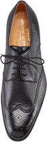 Thumbnail for your product : Gravati Peccary 4-Eyelet Wing-Tip Blucher, Black
