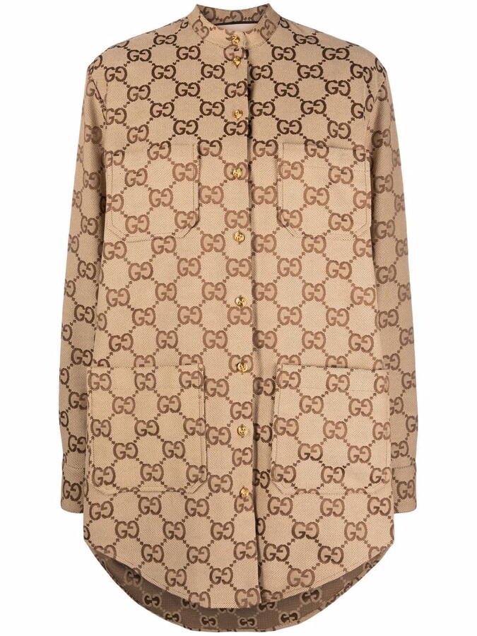 Gucci Maxi Gg Motif Shirt - ShopStyle Tops