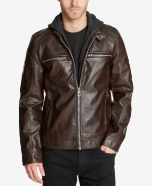 leather jackets guess