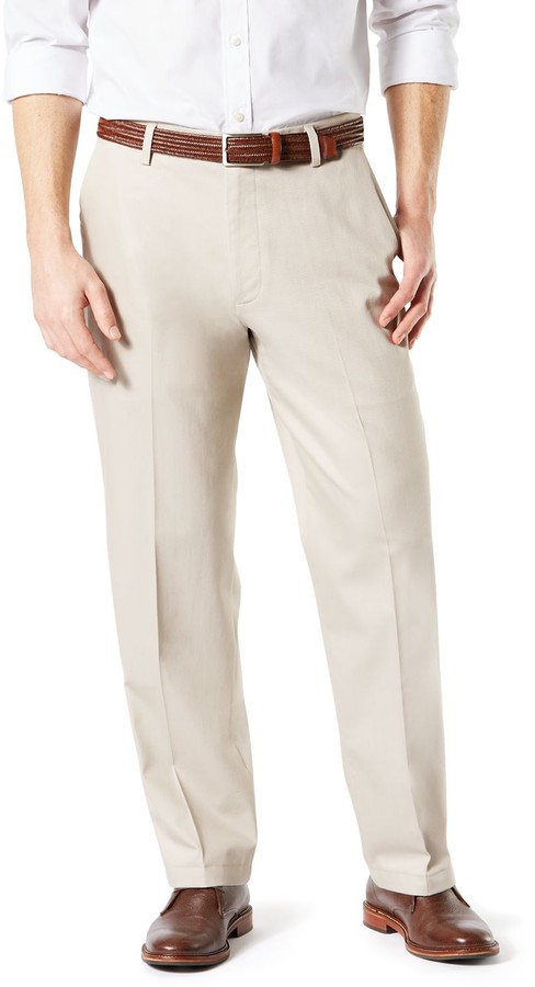 Dockers Men's Relaxed-Fit Signature Khaki Lux Cotton Stretch Pants ...