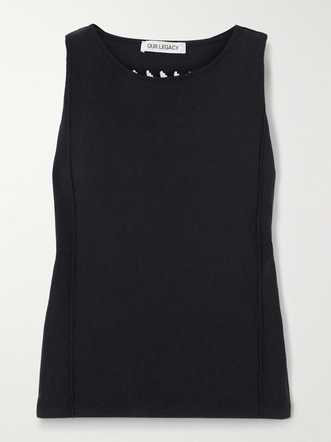 Our Legacy Cutout Cotton-jersey Tank - Black
