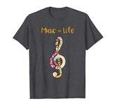 Thumbnail for your product : Music Is Life Treble Clef T-Shirt For Music Lovers & Artists