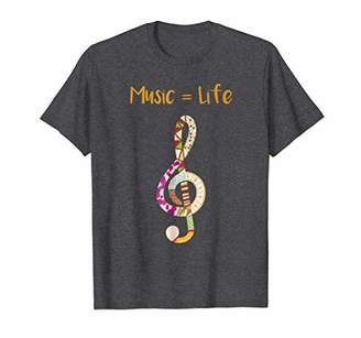 Music Is Life Treble Clef T-Shirt For Music Lovers & Artists
