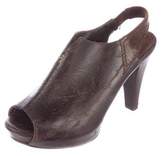 Thumbnail for your product : Henry Beguelin Leather Slingback Pumps