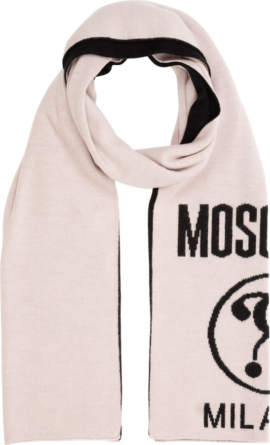 Moschino Double Question Mark Wool Wool Scarf ShopStyle Scarves & Wraps