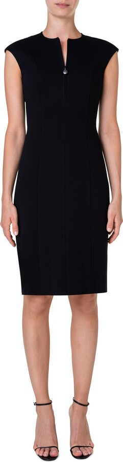 Akris Punto Cap Sleeve Sheath Dress