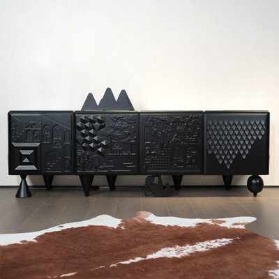 Corrigan Studio Black Creative TV Cabinet