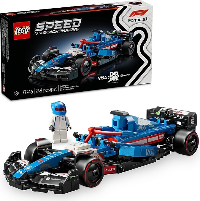 LEGO Speed Champions Visa Cash App RB VCARB 01 F1 Race Car, 248 Pieces (77246)
