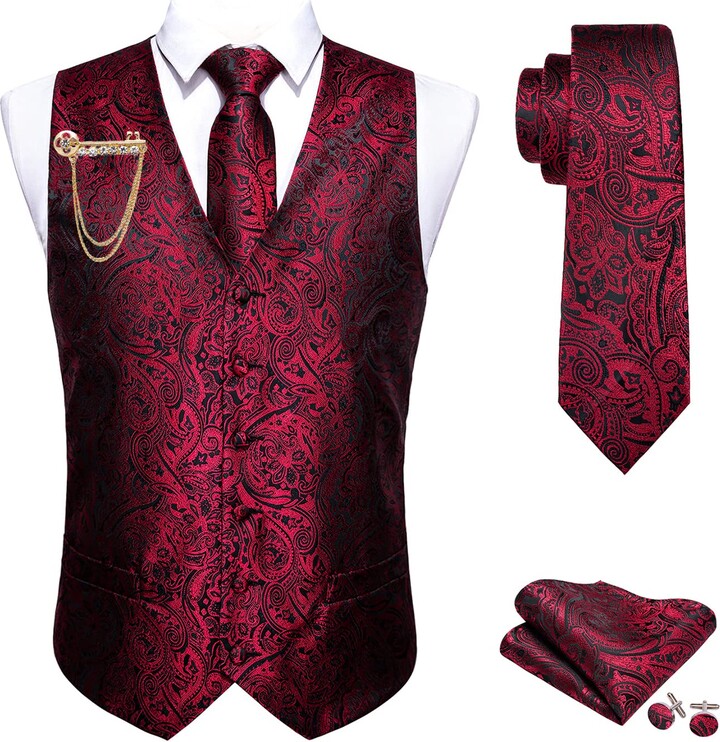 vest tie and handkerchief