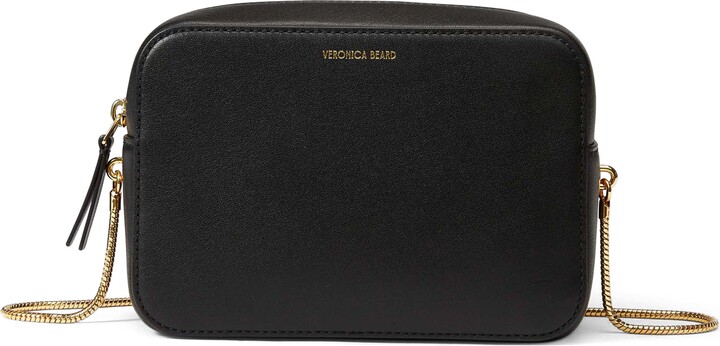 Veronica Beard Boxy Chain Leather Crossbody Bag