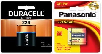 1 x Duracell + 1 x Panasonic CRP2/223 Photo Lithium Batteries (2 Total)
