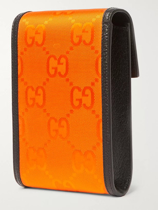 Gucci Off the Grid Leather-Trimmed Monogrammed ECONYL Canvas Messenger Bag - Men - Orange