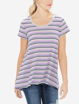 The Limited Striped Back Cutout Tee