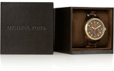 Thumbnail for your product : Michael Kors Ritz acetate and gold-tone watch