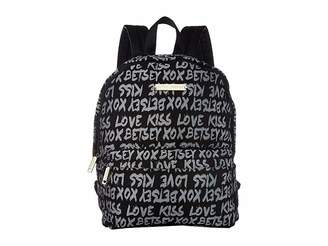 Betsey Johnson Jacquard Logo Backpack Backpack Bags