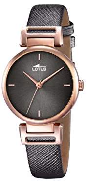 Lotus Women's Quartz Watch with Grey Dial Analogue Display and Brown Leather Strap 18229/3