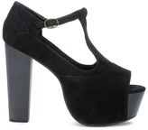 Thumbnail for your product : Jeffrey Campbell Foxy Suede Black Sandal