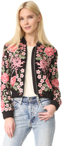 Thumbnail for your product : Needle & Thread Embroidery Rose Bomber Jacket