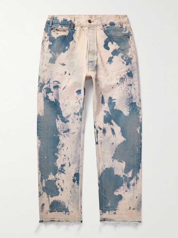 Celine Wesley Straight-Leg Bleached Jeans