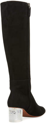 Alaia Suede Knee-High Boots