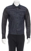 Thumbnail for your product : Givenchy Leather-Accented Denim Jacket