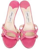 Thumbnail for your product : Jimmy Choo Leather Slide Sandals