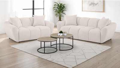 Latitude Run Henriquez 2-Piece Chenille Splayed Arm Sofa Set Greige