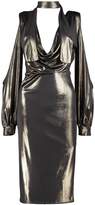 Thumbnail for your product : boohoo Holly Metallic Open Shoulder Midi Dress