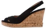 Thumbnail for your product : Ferragamo Suede Slingback Wedges
