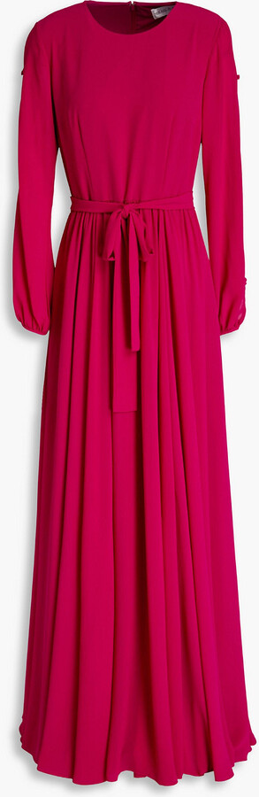 Mikael Aghal Gathered crepe maxi dress - ShopStyle