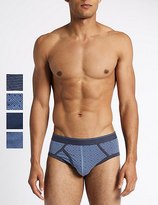 Thumbnail for your product : Marks and Spencer 4 Pack of Stretch Briefs with StayNEWTM