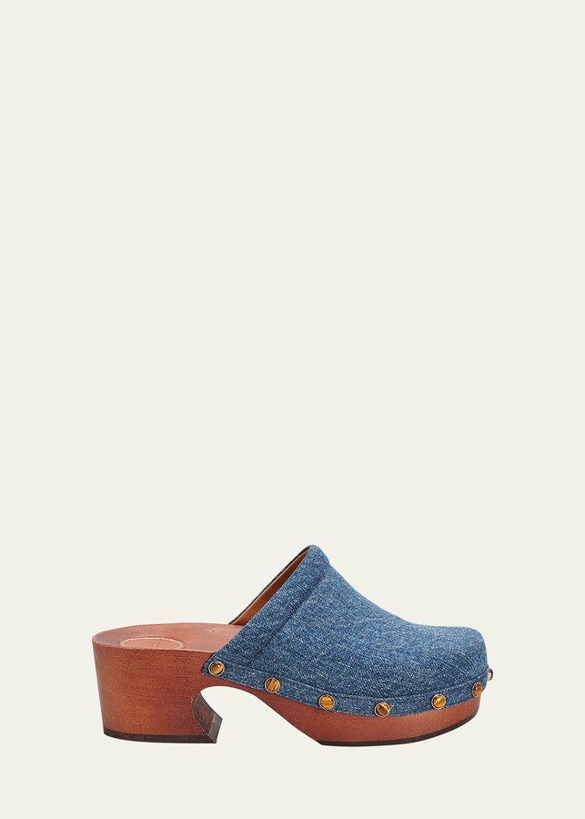 Chloé Aurna Denim Mule Clogs ShopStyle