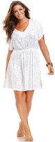Thumbnail for your product : J Valdi Plus Size Burnout Dress Cover Up