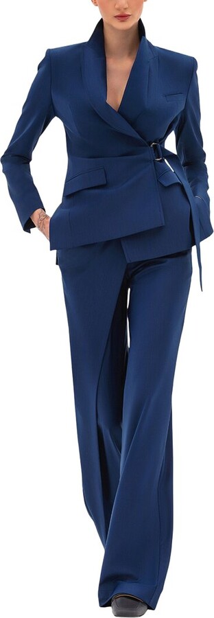 BGL 2Pc Wool-Blend Blazer & Skirt Set