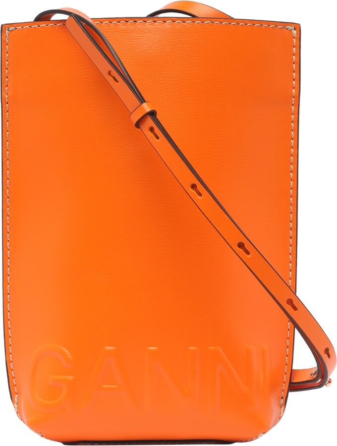 Ganni Logo Embossed Strapped Crossbody Bag ShopStyle