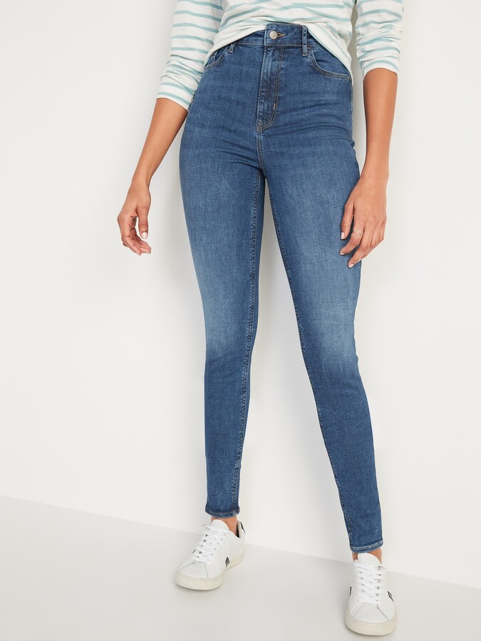 slave Melbourne Ære Old Navy FitsYou 3-Sizes-in-1 Extra High-Waisted Rockstar Super-Skinny Jeans  for Women - ShopStyle