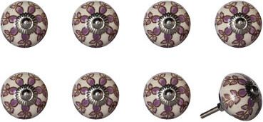Taj Hotel Hand Painted 1 1/2" Diameter Round Knob
