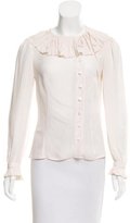 Thumbnail for your product : Catherine Malandrino Ruffle-Accented Button-Up Blouse