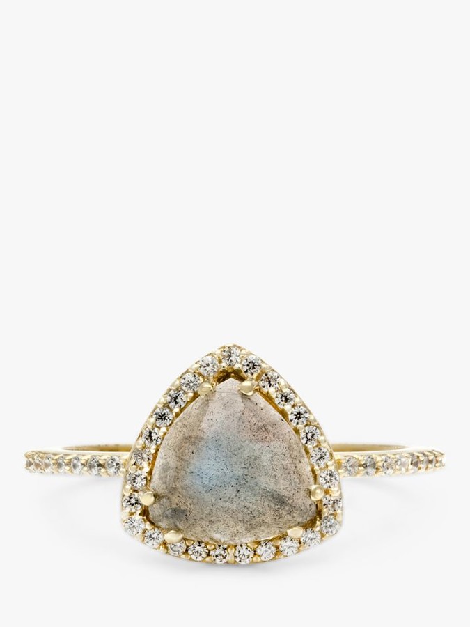 Leah Alexandra Trielle Labradorite and Cubic Zirconia Triangular