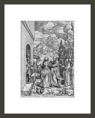 1000Museums The Visitation from the 'Life of the Virgin' series by Albrecht Dürer -Framed Giclee Print