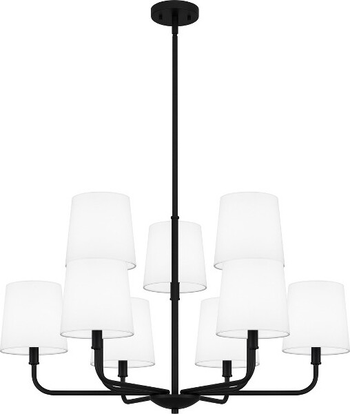 Quoizel Gallagher9-LightMatteBlackChandelier