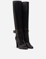 Thumbnail for your product : Dolce & Gabbana Boots in foulard calfskin with decorative buckle