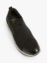 Thumbnail for your product : John Lewis & Partners Designed for Comfort Elda Leather and Suede Slip-On Trainers, Black