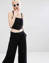 Thumbnail for your product : Monki Button Up Bralet