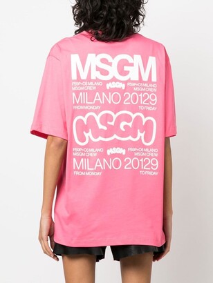 MSGM logo-print cotton T-shirt
